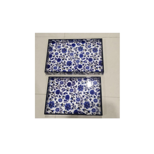 Bandejas de MDF de Alta Calidad con Diseño de Flores Impresas, Forma Rectangular, a Precio Económico, Bandejas de Madera MDF para Servir en Casa y Hotel - Product Image 2
