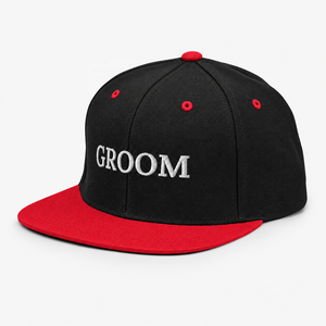 Gorra Snapback de 6 Paneles con Bordado Personalizado para Novio, Visera Plana, Sombrero para Fiesta de Boda, Fabricante Vietnamita, OEM, ODM, Venta al por Mayor de Gorras - Product Image 1