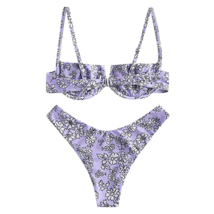 Bikini Bandeau Personalizado al por Mayor, Conjunto de 2 Piezas para Mujer, Color Sólido, Secado Rápido, Transpirable, Ropa de Baño para Gimnasio, Playa y Fitness - Product Image 4