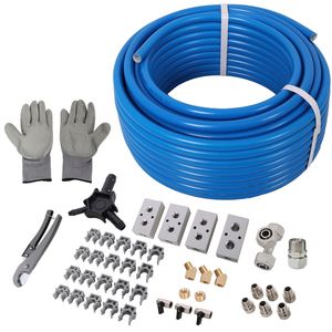 Tubo per Compressore d'Aria di Alta Qualità 1/2'' X 100ft, Kit Tubi PEX AL PEX Blu con Accessori - Product Image 1