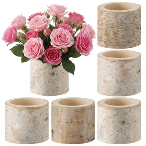 Vases et pots à fleurs en bois de bouleau, fabrication sur mesure, vente en gros |   Aqdus Saleem Inde - Product Image 1