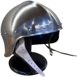 Casque médiéval Barbute fait main en acier calibre 18, armure Sallet pour SCA, LARP et reconstitution historique - Product Image 1