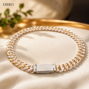 Moissanite Cuban Chain Necklace Ice Cubed Link <b>Choker</b> Statement Jewelry for Wedding Party Wear - Product Image 6