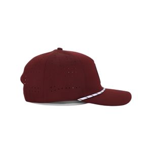 Casquette de golf 5 panneaux personnalisée directement de l'usine, perforations découpées au laser, logo en patch de caoutchouc, cordon léger, casquette sport snapback OEM - Product Image 2