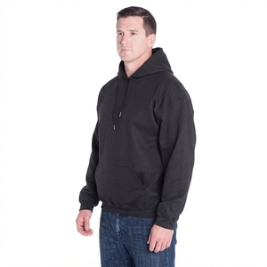 Sudadera con Capucha Unisex Negra para Invierno, Impresión Digital, Color Liso, Cordón Ajustable en la Capucha, Bolsillo Delantero, Manga Larga, Ropa Casual - Product Image 3