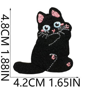 Parches Bordados Personalizados al por Mayor, Parche Termoadhesivo de Tela con Diseño Floral, Parche Bordado en 3D para Sombreros, Bolsos, Chaquetas, Ropa DIY, OEM, ODM - Product Image 2