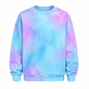Sweat-shirt Tie Dye Unisexe en Coton Polaire à Épaules Tombantes Personnalisable – Fabricant et Fournisseur de Vêtements Streetwear en Gros - Product Image 1