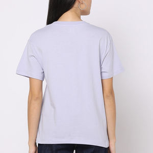 T-shirts d'été pour femmes, brodés et imprimés, 100% coton, coupe ajustée, respirants, écologiques, couleurs personnalisées, décontractés - Product Image 3