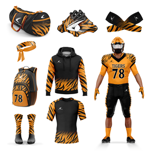 ชุดยูนิฟอร์มอเมริกันฟุตบอลแบบสั่งทำพิเศษสำหรับผู้ใหญ่ น้ำหนัก 320 กรัม ผลิตจากผ้าสแปนเด็กซ์และโพลีเอสเตอร์ ระบายเหงื่อได้เร็ว - Product Image 5