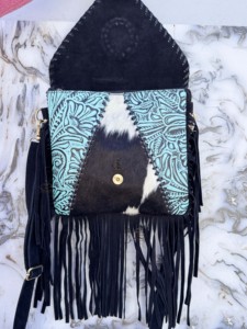 Sac à main en cuir de vachette à franges en fourrure de designer pour femmes, sac à bandoulière en cuir de vachette à franges en fourrure, sac à main élégant, cadeaux - Product Image 3