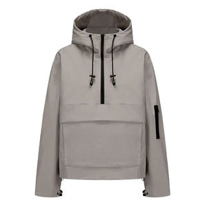 Factory Wholesale High Quality Breathable Knitted <b>Women</b> <b>Windbreaker</b> Jacket Custom Logo New Streetwear Style Waterproof Hooded - Product Image 2
