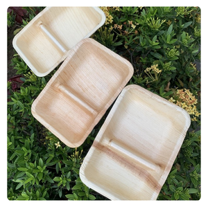 ชามใบปาล์ม Areca ที่ใส่ใจสิ่งแวดล้อม-เหมาะสำหรับการรับประทานอาหารและปาร์ตี้กลางแจ้ง! - Product Image 5