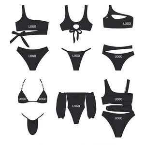Sports Style Clashing <strong>Swimwear</strong> Manufacturer Women's Eco Friendly Bikini Custom Logo Bikini Shorts <strong>3</strong> <strong>Piece</strong> Set - Product Image 6