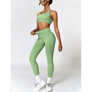 Conjuntos Deportivos para Mujer, Conjunto de Yoga sin Costuras con Sujetador Deportivo y Leggings de Cintura Alta, Ropa de Gimnasio para Fitness - Product Image 6