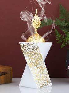 Quemador de incienso islámico, quemador de bakhoor, soporte para incienso árabe, quemador de incienso con forma de luna creciente, decoración para Ramadán. - Product Image 2