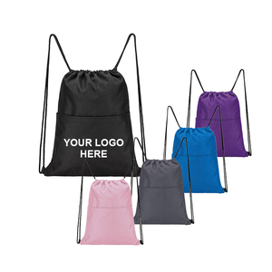 <b>Drawstring</b> <b>Backpack</b> Multicolour Polyester Adjustable Sport Bag With Logo Space Best Price Wholesale OEM Supplies - Product Image 2