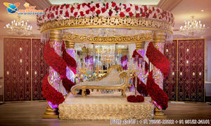 Mandap de fibra de diseño indio para boda, decoración tradicional Jali, configuración de boda asiática, Mandap de ceremonia excelente - Product Image 3