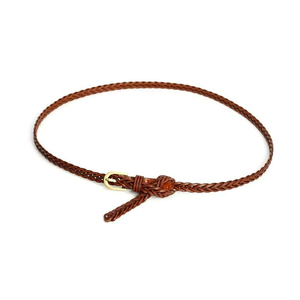 Cinturón de Cuero Trenzado para Mujer, Diseño Casual, Hebilla de Pin Dividido, Cinturón de Vestir de Cuero Genuino Trenzado para Mujer - Product Image 6