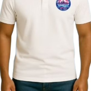 เสื้อเชิ้ตผู้ชายสีขาวล้วน ผ้าเจอร์ซีย์ 100% ผ้าฝ้าย ปักลาย สำหรับใส่ลำลอง แขนสั้น ใส่ได้ทุกวัน ชุดยูนิฟอร์มธุรกิจ สวมใส่สบาย ไลฟ์สไตล์ - Product Image 6