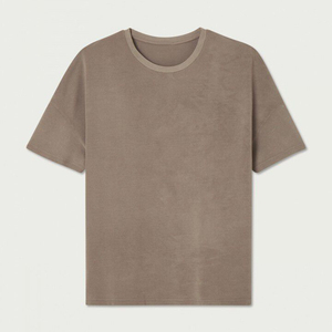 เสื้อยืดโอเวอร์ไซส์ผู้ชายขายดี ผ้าฝ้ายใยไผ่ ระบายอากาศได้ดี เป็นมิตรกับสิ่งแวดล้อม สกรีนลายได้ตามต้องการ สวมใส่สบาย สไตล์ลำลอง สตรีทแวร์ - Product Image 3