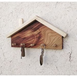 Porta Llaves de Madera Ecológico y Duradero, Decoración Utilitaria para Montar en la Pared, para Organizar Correo y Llaves - Product Image 4