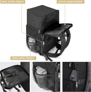 Bolsa de Viaje para Zapatos Deportivos, Bolsa de Lona para Llevar como Equipaje, con Compartimento Ajustable para Entrenamiento, Viajes, Gimnasio (Negra), Bolsa para Baloncesto - Product Image 4