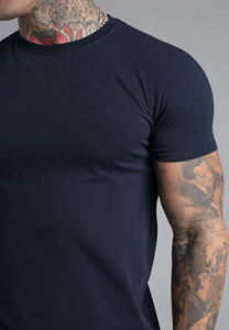 Wholesale <b>Tshirt</b> for Men Blank Black 100% Cotton <b>Tshirt</b> High Quality Small High Collar Boxy Oversized 260 Gsm <b>Tshirt</b> - Product Image 2