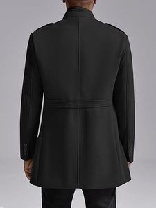 <b>Men's</b> <b>Long</b> Premium Overcoat Soft Warm Wool Blend Winter Fashion <b>Coat</b> Wholesale Manufacturer Supplier Winter Fashion <b>Coat</b> - Product Image 3