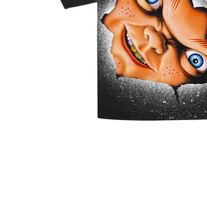 <b>Men's</b> Black T-Shirt With Character Print Digital Design Short Sleeve O-Neck Streetwear Style Regular Fit Jersey Fabric - Product Image 2