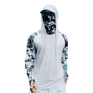 Sweat-shirts de pêche pour hommes de grande taille, personnalisés avec broderie, en spandex/coton, imperméables, coupe-vent, respirants et de haute qualité - Product Image 1