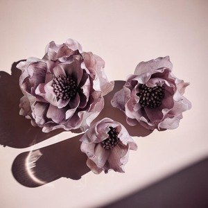 VADEE Fleurs artificielles haut de gamme en bois de Sola, Anémone bleu poussière, Magnolia étoilé, Anémone lavande poussière, durables, artisanales, 8-8,5 cm, 001 - Product Image 6