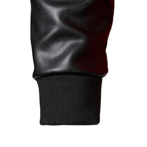 Veste universitaire avec capuche amovible, corps en laine, manches en cuir, capuche zippée détachable, manteau convertible style Letterman - Product Image 6