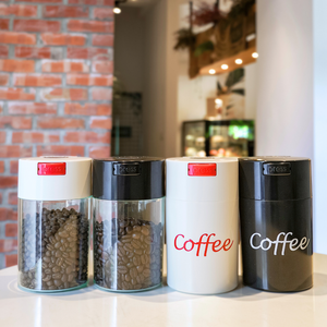 Pot de stockage de grains de café hermétique à ouverture facile en PS de qualité alimentaire 0,57 L avec valve de dégazage unidirectionnelle, résistant à l'humidité, pour réfrigérateur - Product Image 1