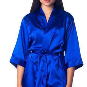 ชุดนอนลำลองสำหรับผู้หญิง ชุดคลุมโรแมนติก ผ้าไหมซาติน ชุดคลุมอาบน้ำ ดีไซน์ทันสมัยสำหรับฤดูร้อน ฤดูใบไม้ร่วง ฤดูใบไม้ผลิ - Product Image 2