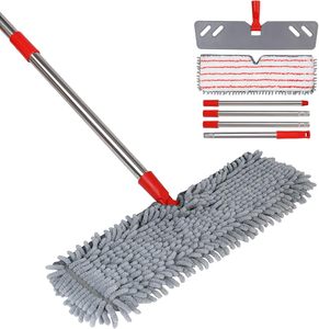 Serpillère industrielle A&S à tête en coton, manche en plastique, réutilisable, durable, rechargeable, très résistante, 80%-90% - Product Image 1