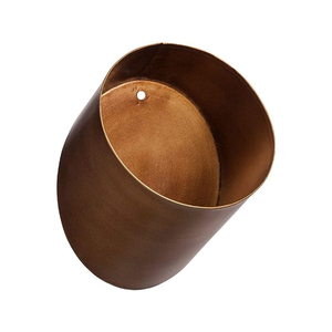 Maceta de bolsillo de pared hecha a mano de lujo, maceta de hierbas y maceta, maceta de pared galvanizada, hierro para interiores y exteriores - Product Image 3