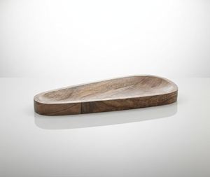 Plateau de service rectangulaire en bois de manguier naturel 12x8 pouces, fait main, non fini - Product Image 2