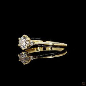 Luxury IGI Certified Lab Grown Diamond <b>Solitaire</b> <b>Ring</b> | Round Brilliant Cut |10K,14K,18K Solid Gold & 925 <b>Silver</b> Wedding Jewelry - Product Image 2