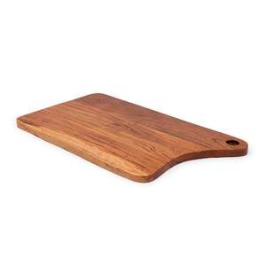 Planche à découper longue en bois artisanale pour la cuisine, finition lisse, style rustique, avec poignée de suspension - Product Image 2
