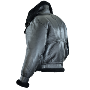 Veste en cuir de mouton Flying Fortress pour homme, veste bicolore - Product Image 3