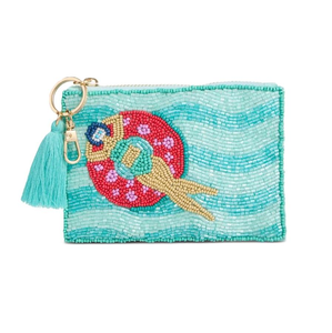 Housse de porte-monnaie perlée artisanale de créateur et sacs fourre-tout promotionnels brodés de perles de rocaille personnalisables - Product Image 4