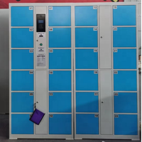 Casier électronique intelligent en métal avec lecteur de codes-barres et reconnaissance faciale, serrure à clé, rangement durable pour usage public