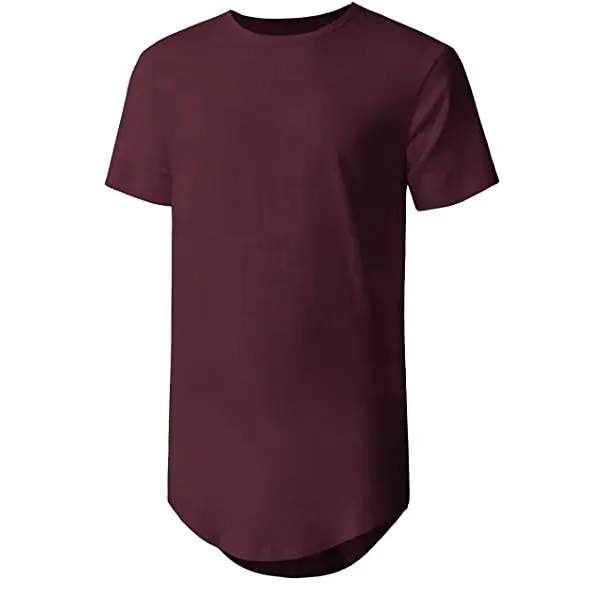 Premium Kwaliteit Mannen Hipster Curve Zoom Drop Staart Tee Longline T-shirt Casual Gelegenheid Dragen