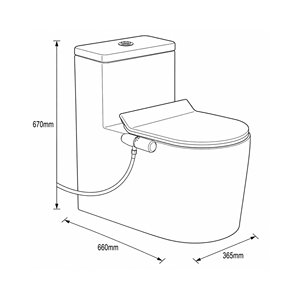 WC monobloc moderne Rolls Pro sans bride, cuvette allongée, double chasse, chasse à jet siphonique, siphon en S, siphon en P, à poser au sol, en céramique - Product Image 2