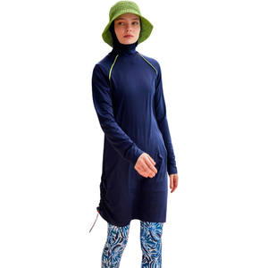 New Breathable New Arrival Women's Modest Beach Suit 2 Piece Set High Cut <b>Islamic</b> Burkinis Swimwear <b>Print</b> Wear - Product Image 3