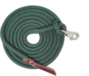 High Quality Double Braided Stainless Steel Horse Lead Rope Outdoor Solid Elegant Decorative <b>Equestrian</b> Halter Customized - Product Image 4