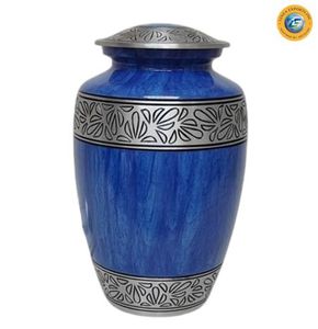 Linea Exports Inc Cremation Urn Black Adult <b>Memorial</b> <b>Vase</b> With Palm Tree And Sunset Design Customizable Artistic Pattern - Product Image 5