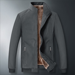 Chaqueta de lana personalizada para hombre, chaqueta polar de talla grande para Otoño/Invierno, venta al por mayor - Product Image 5
