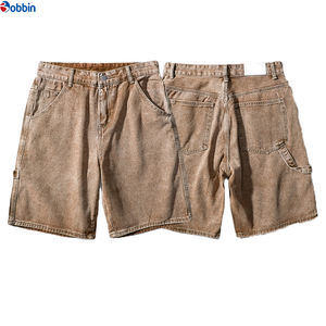 กางเกงยีนส์เดนิมทรงตรงสไตล์สตรีทแฟชั่นฤดูร้อนสำหรับผู้ชาย ระบายอากาศได้ดี ซิปหน้า ทรงหลวม ผ้าฝ้ายเดนิม  แบบสั้น  สำหรับเล่นสเก็ตบอร์ด - Product Image 6