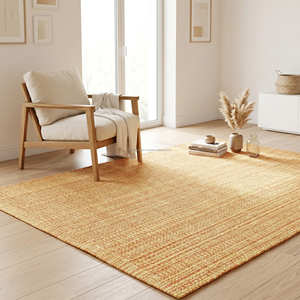 Flat Weave Cotton Area Rug Beige Tone With Fringe Living Room Non Slip Rug 8x10 Decorative Farmhouse Rug Geometric Design <b>Mat</b> - Product Image 5